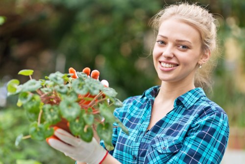 Landscape worker on a safe, ethical site in Kingston upon Thames