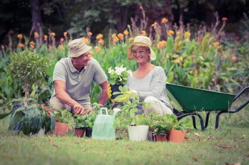Landscaping team planning safe outdoor work in Kingston upon Thames
