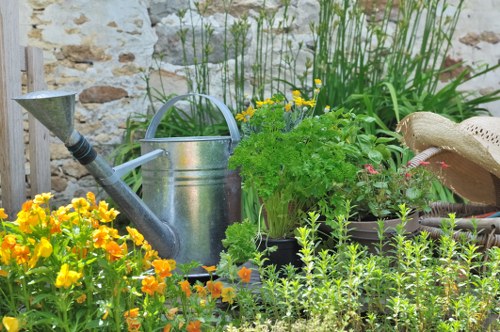 Garden build process with paving and planting in Kingston upon Thames